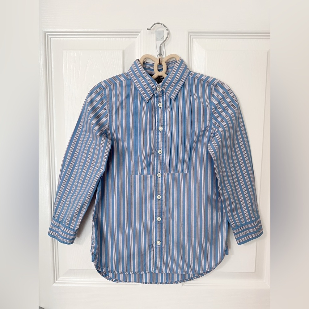 Polo by Ralph Lauren Blue and White Striped Kids Shirt